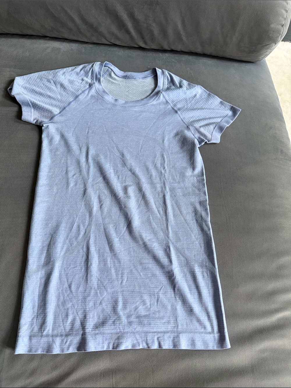 Lululemon Light Blue/lavender swiftly Crew Neck Short Sleeve Shirt